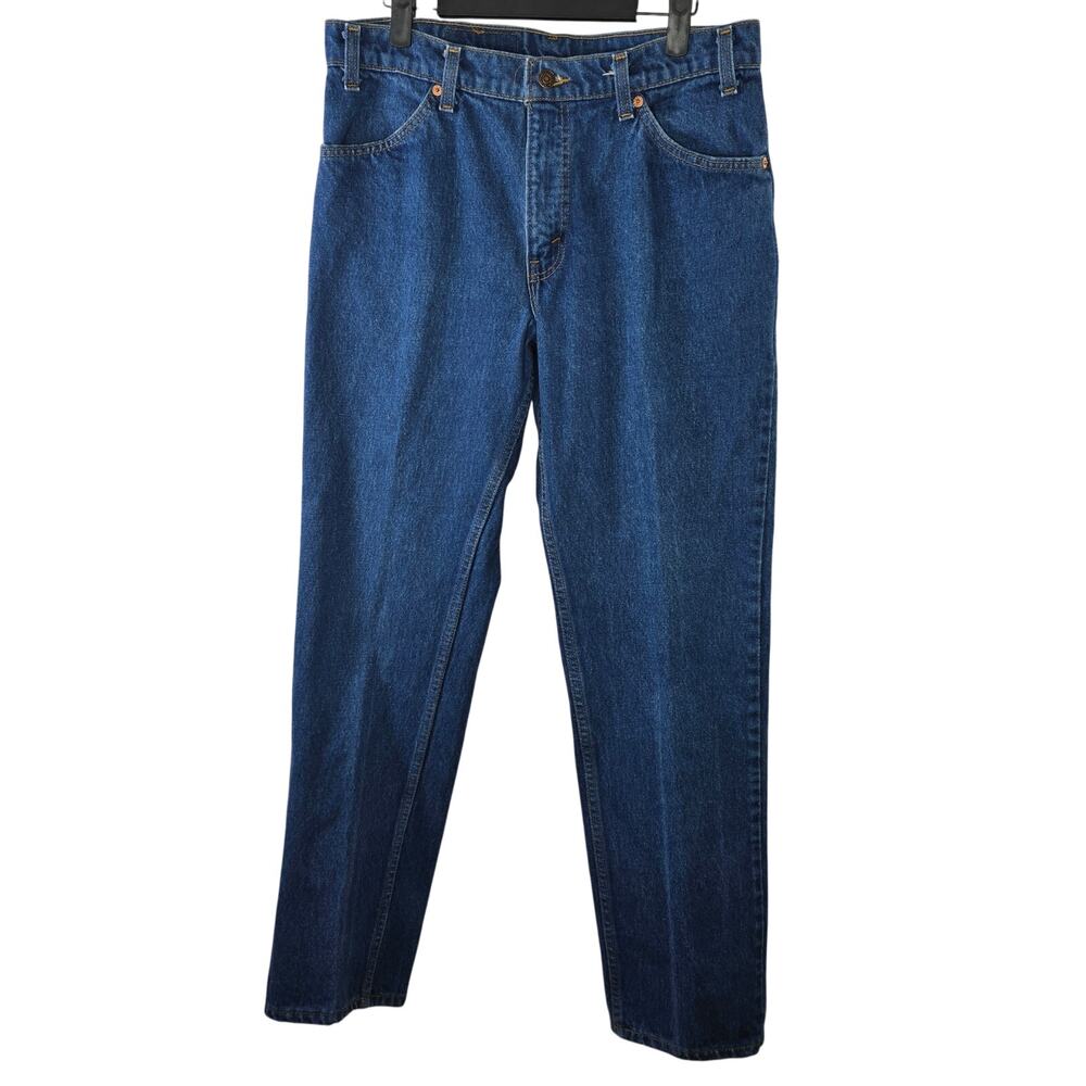 Vintage Levi's USA Made Orange Tab 506 Blue Denim Jeans Size 34W 32L